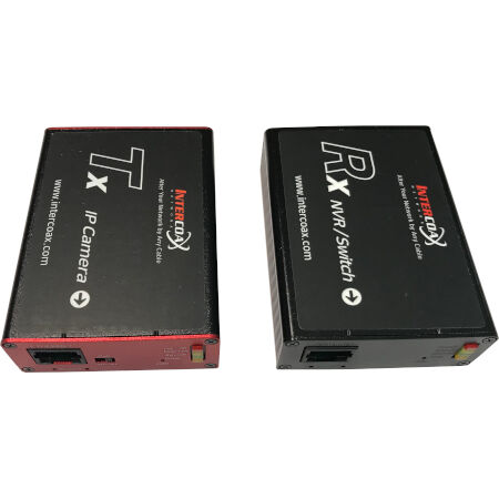 Kit TX y RX que permite transmitir la seal IP cualquier tipo de cable . Incluye fuentes de alimentacin