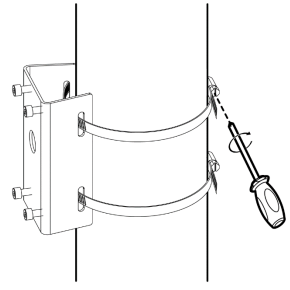 Accesorio para instalacin en poste para Carcasas de la serie EHS8000.