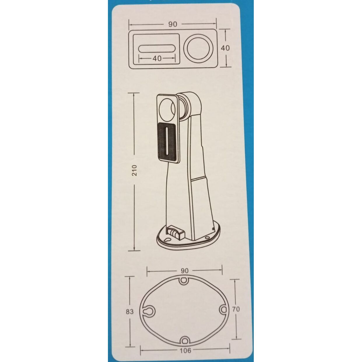 Soporte de 20 cm para carcasas de exterior