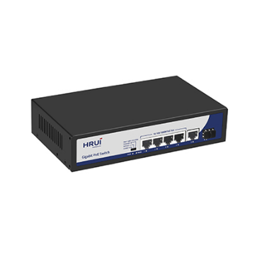 Switch PoE de 4 puertos + 1 uplink + 1 uplink SFP. 10/1000 Mbps. Gigabit. 802.11af/at