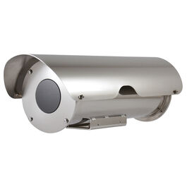 Carcasa exterior de acero inox para camaras termicas. Incluye visera y calefactor ALi. 12 V DC / 24 V AC