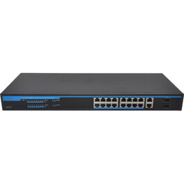 Switch PoE 16 puertos Gigabit + 2 SFP 250W