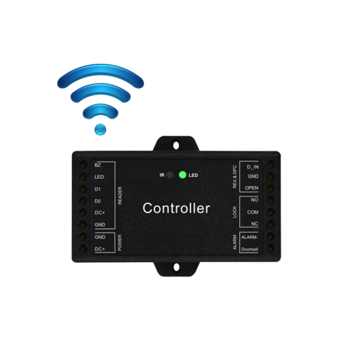 Controladora para UNA puerta. Permite conexin con cualquier lector con salida Weigand (26-37 bits)