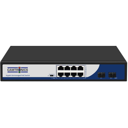 Switch PoE de 8 puertos + 2 uplink SFP. 10/1000 Mbps Gigabit. 802.11af/at