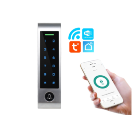 Lector de tarjetas RFID125 y MIFARE con Teclado Táctil y Bluetooth. IP 66 Uso exterior