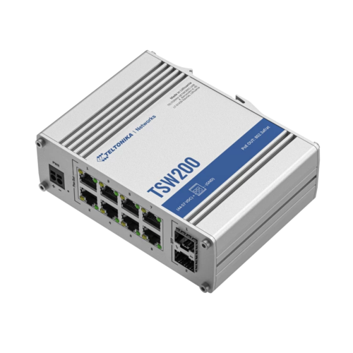 Switch Industrial de 8 puertos POE + 2 SFP