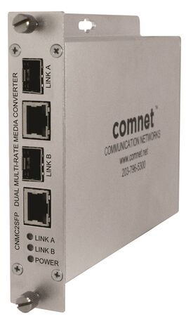 Conversor de medios de 2 puertos 10/100/1000 y 2 puertos SFP