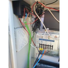 Kit de panel solar 185W/200W + soporte + batería 120Ah Litio