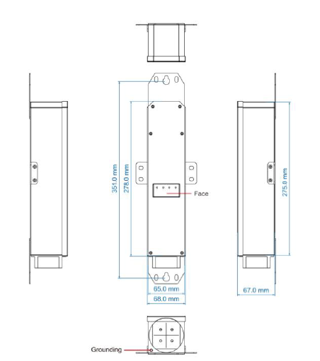 Switch para poste con salidas de 90W