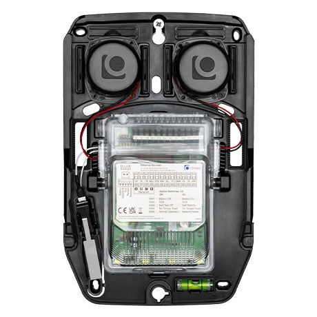 Sirena Exterior forma hexagonal con LEDS de iluminacion. Con frontal Azul y Blanco ESX910-FC-WB