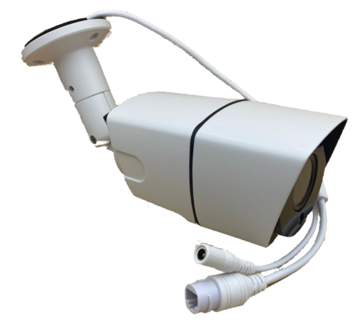 Camara Bullet IP de 4 MPX con lente Varifocal de 2,8 a 12 mm y Alimentacion POE