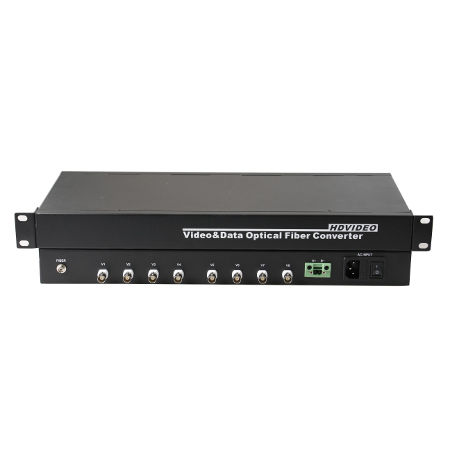 Kit TX/RX fibra óptica monomodo 8 canales analógicos AHD/CVI/TVI. FC