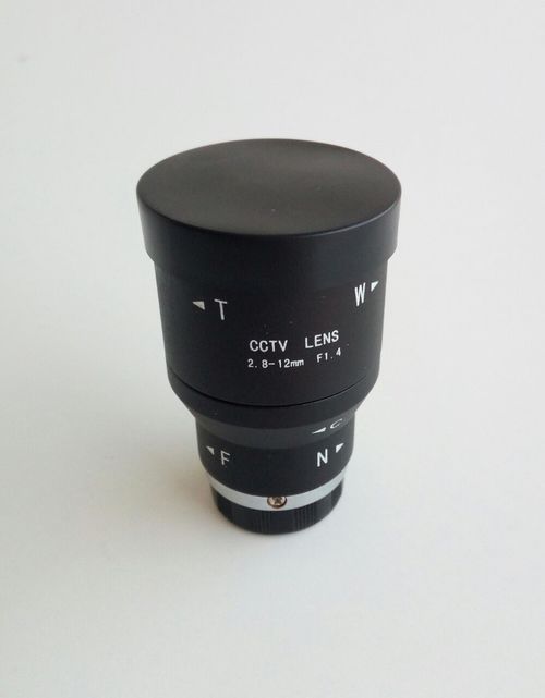 Lente varifocal 2.8 a 12 mm con iris manual