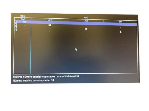 DVR 16 canales  CVBS + AHD + CVI + TVI + IP sin HDD