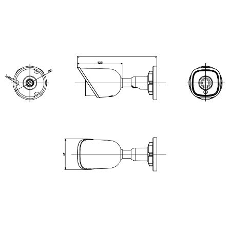 Cmara IP bullet H.265 4MP 3.6 mm IR