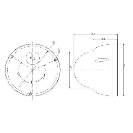 Domo IP H265 1080P 2.7 a 12 mm IR PoE