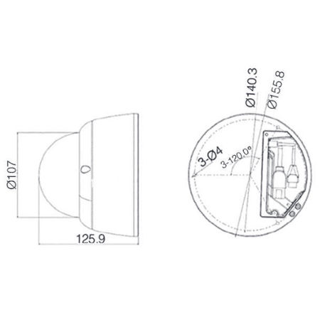 Domo IP H.265 4 MP 2.8 a 12 IR PoE audio alarmas