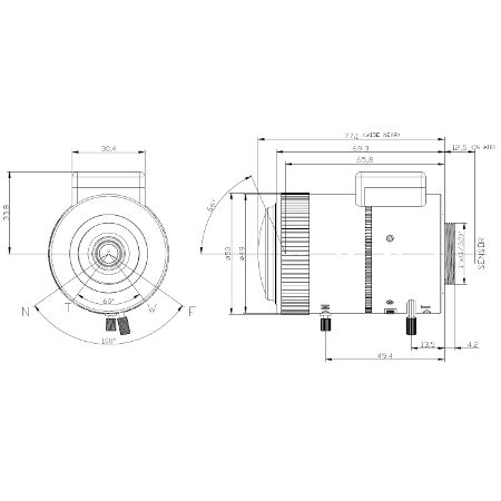 Lente 4K 3.6 a 17 mm