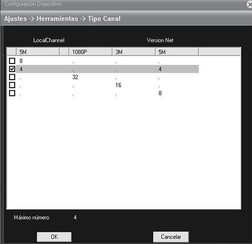 DVR 8 canales 5 en 1 hasta 5 MP