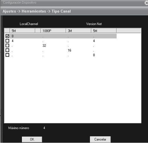 DVR 8 canales 5 en 1 hasta 5 MP