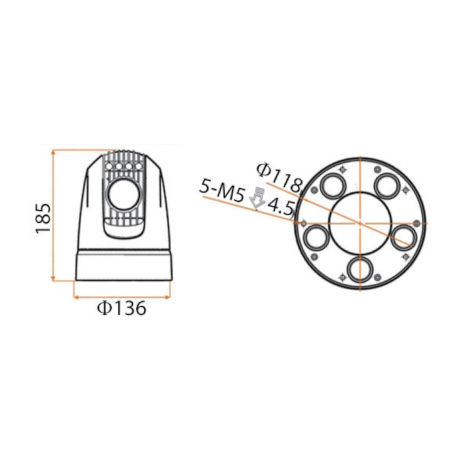 Domo motorizado IP con batería incorporada WiFi/4G